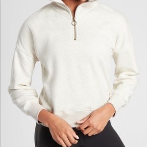 Athleta 1/4 zip heather grey size L
